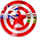 CAPTAIN AMERICA Manitoba Flag decal sticker