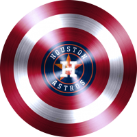 captain american shield with houston astros logo decal sticker