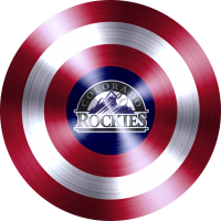 captain american shield with colorado rockies logo decal sticker