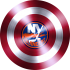 captain american shield with new york islanders logo