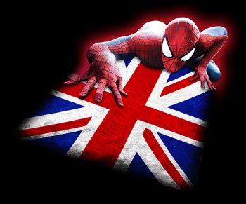 Spiderman UNITED KINGDOM Flags decal sticker