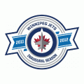 Winnipeg Jets 2011 12 Anniversary Logo Iron-on Stickers (Heat Transfers)