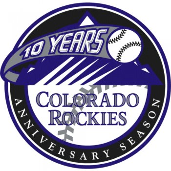 Colorado Rockies Anniversary Logo  Iron-on Stickers (Heat Transfers)