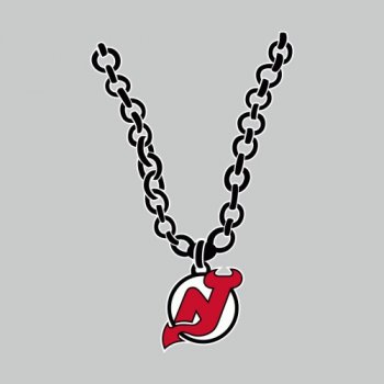 New Jersey Devils necklace logo iron on transfer