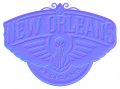 new orleans pelicans 2014-pres primary colorful embossed logo iron on transfer