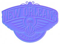 new orleans pelicans 2014-pres primary colorful embossed logo iron on transfer