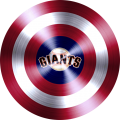 captain american shield with san francisco giants logo decal sticker