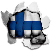 hulk FINLAND Flag iron on transfer