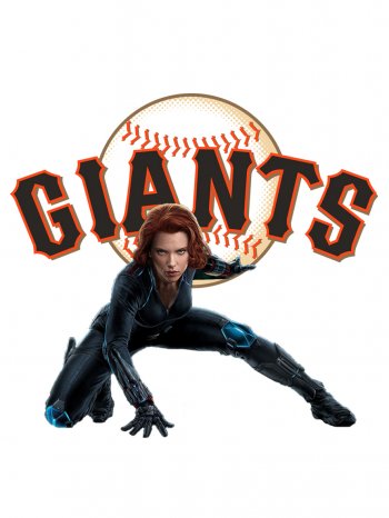 San Francisco Giants Black Widow iron on transfers