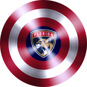 captain american shield with florida panthers logo