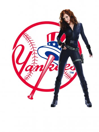 New York Yankees Black Widow iron on transfers