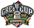 grey cup 1998 primary logo iron on transfers