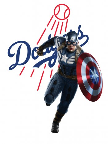 Los Angeles Dodgers Captain America iron on transfers