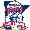 Minnesota Twins Anniversary Logo  Decals Stickers