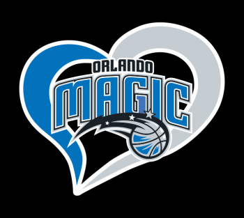 orlando magic heart logo iron on stickers(heat transfer)