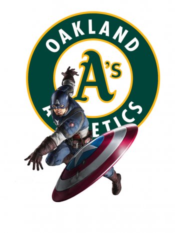 Oakland Athletics Captain America iron on transfers