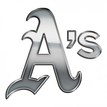 Oakland Athletics silver logo iron on transfer