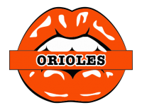 baltimore orioles script logo iron on transfers