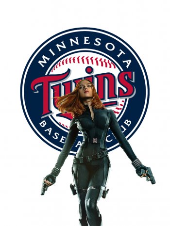 Minnesota Twins Black Widow iron on transfers