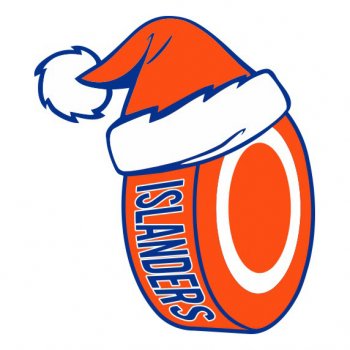 New York Islanders Hockey ball Christmas hat decal sticker