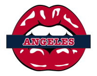 los angeles angels of anaheim script logo iron on transfers