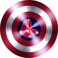 captain american shield with boston red sox logo decal sticker