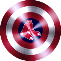 captain american shield with boston red sox logo decal sticker