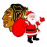 Chicago Blackhawks Santa Claus Logo decal sticker