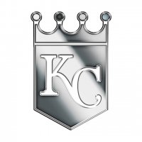 Kansas City Royals silver logo iron on transfer