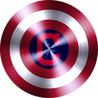 captain american shield with cleveland indians logo decal sticker