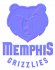 memphis grizzlies colorful embossed logo iron on transfer