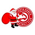 Atlanta Hawks Santa Claus Logo iron on transfer