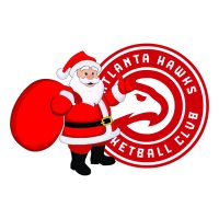 Atlanta Hawks Santa Claus Logo iron on transfer