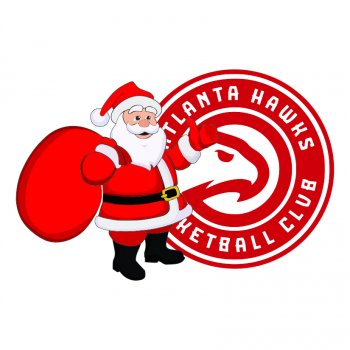 Atlanta Hawks Santa Claus Logo iron on transfer