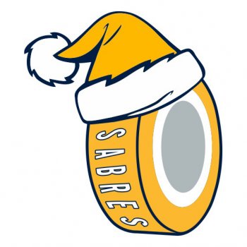 Buffalo Sabres Hockey ball Christmas hat decal sticker