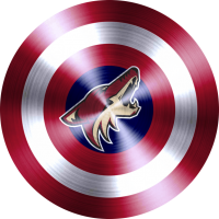 captain american shield with arizona coyotes logo