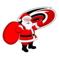 Carolina Hurricanes Santa Claus Logo decal sticker