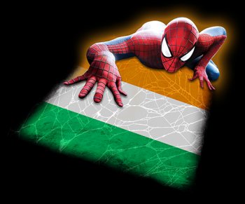 Spiderman IRELAND Flag decal sticker