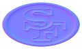 san francisco 49ers 2009-pres primary colorful embossed logo decal sticker