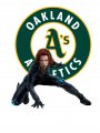 Oakland Athletics Black Widow iron on transfers